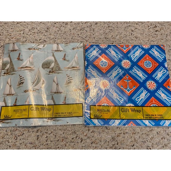 Large Lot vintage Flat Wrap Gift Wrap Wedding, Shower Birthday Scrapbooking Cars - Picture 14 of 15